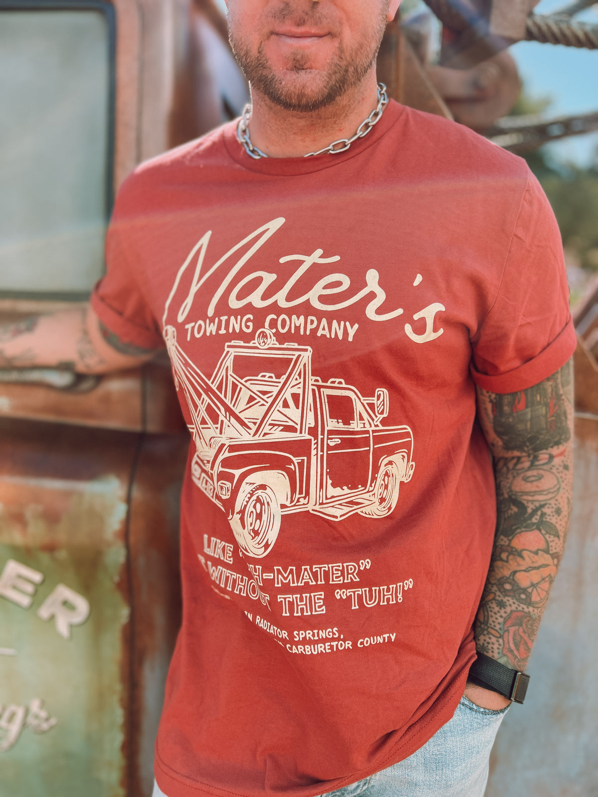 Mater&#39;s Towing Co Tee - Rust