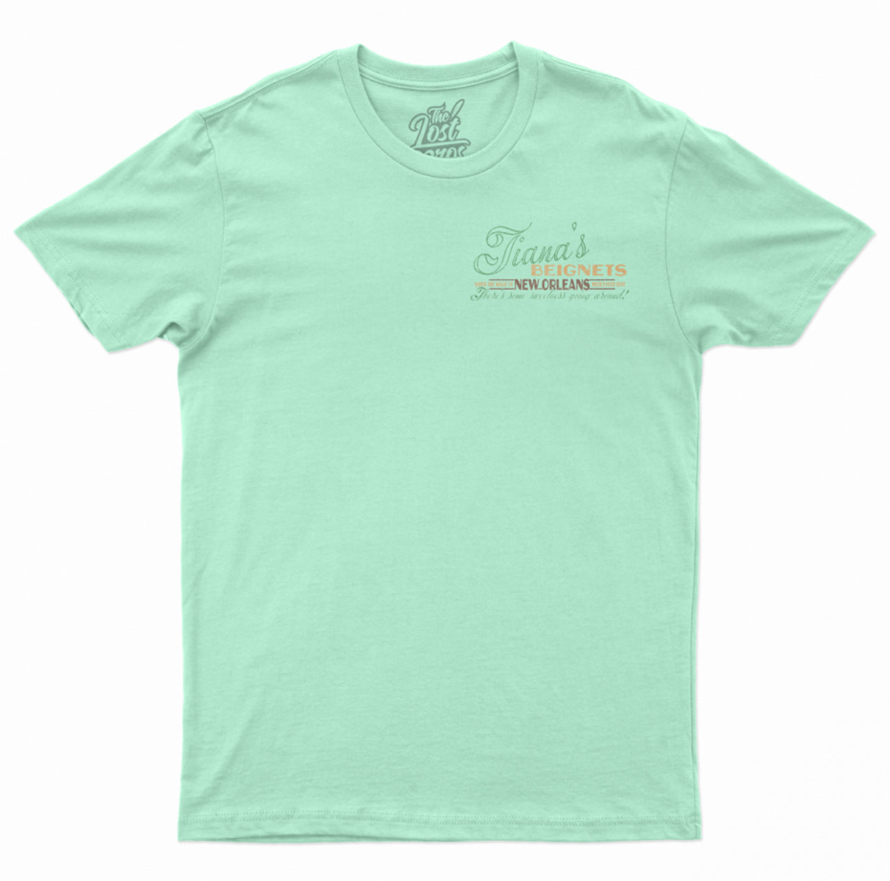 the lost bros tianas beignets front and back tee