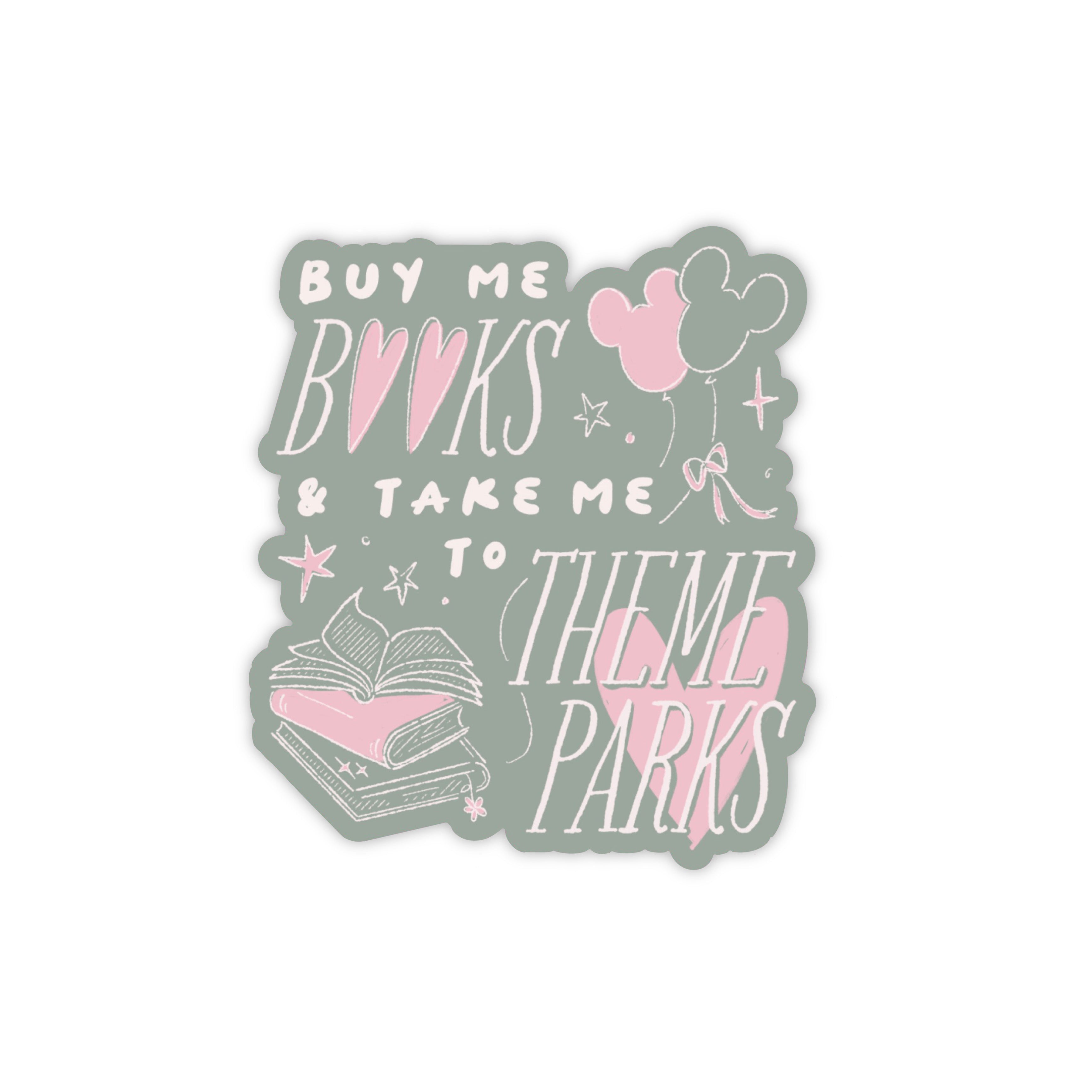 Theme Parks and Books Sticker