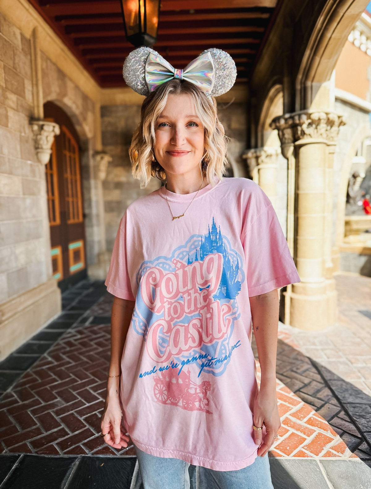 Going to the Castle Tee - Pink