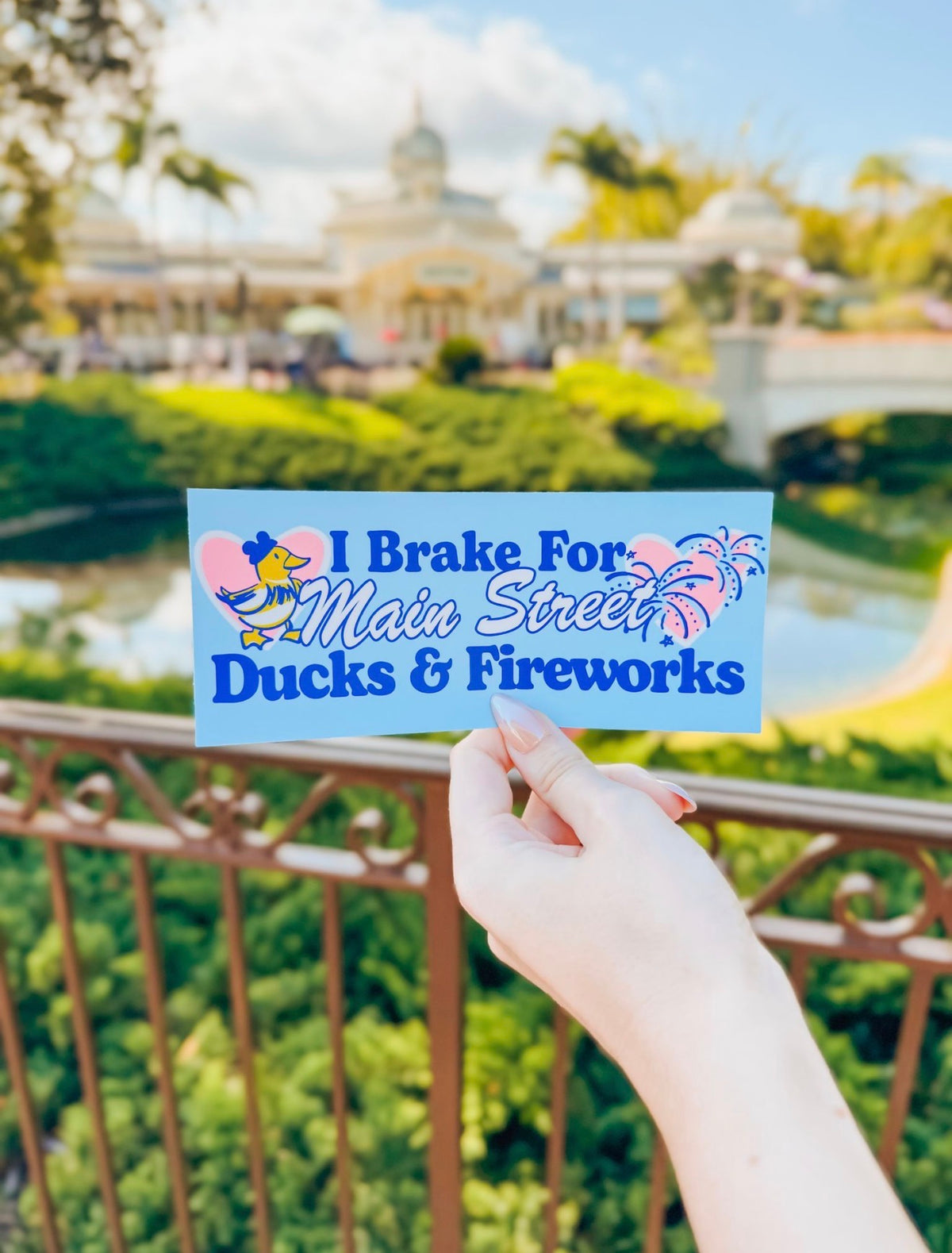 I Brake For Main Street Bumper Sticker
