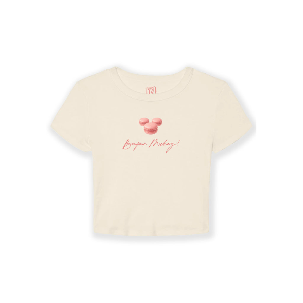 Bonjour Mickey Crop Tee