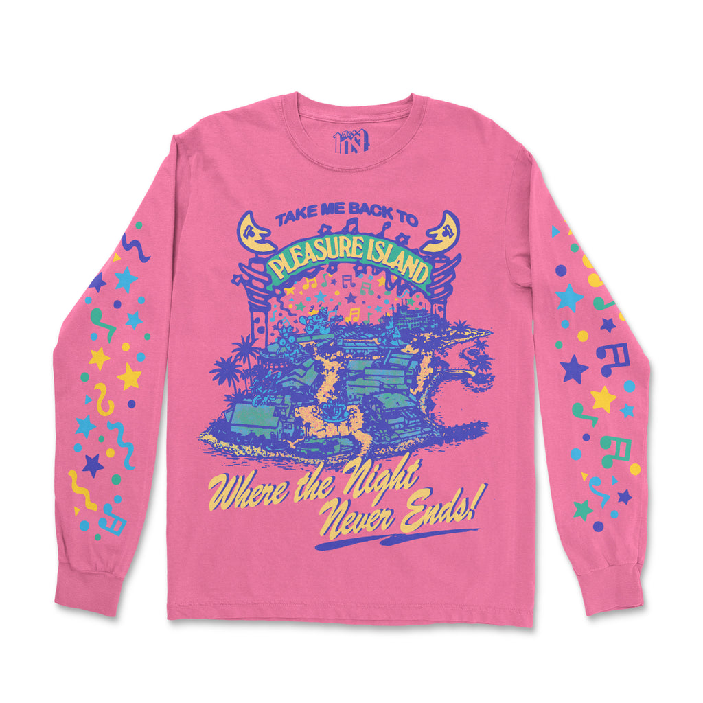 Where The Night Never Ends Long Sleeve Tee - Crunchberry