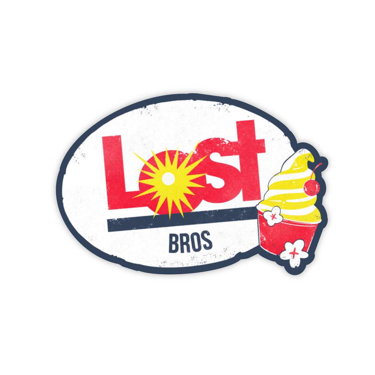 Lost Bros Pineapple Swirl Sticker