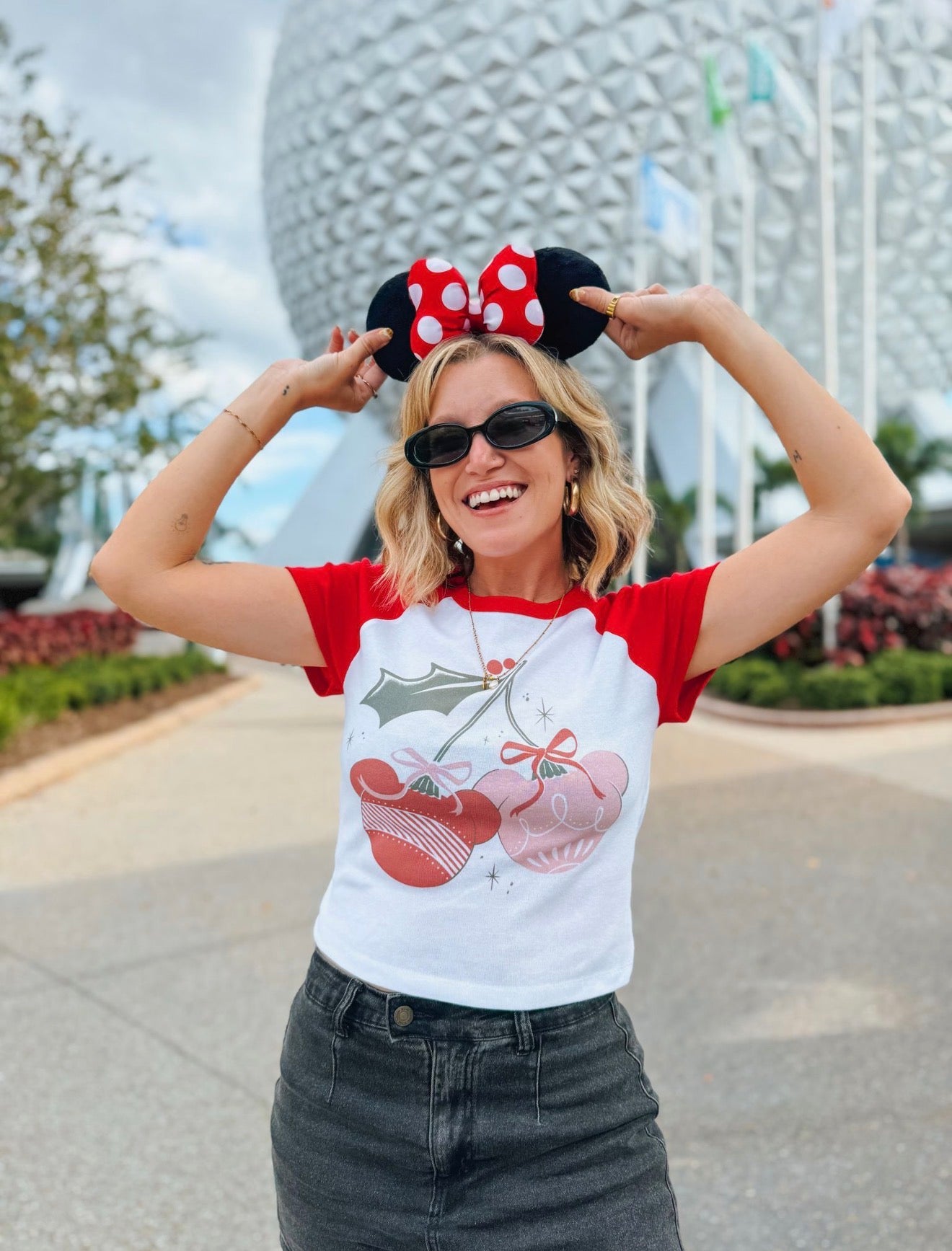 Holiday Cherries Raglan Crop Tee - The Lost Bros