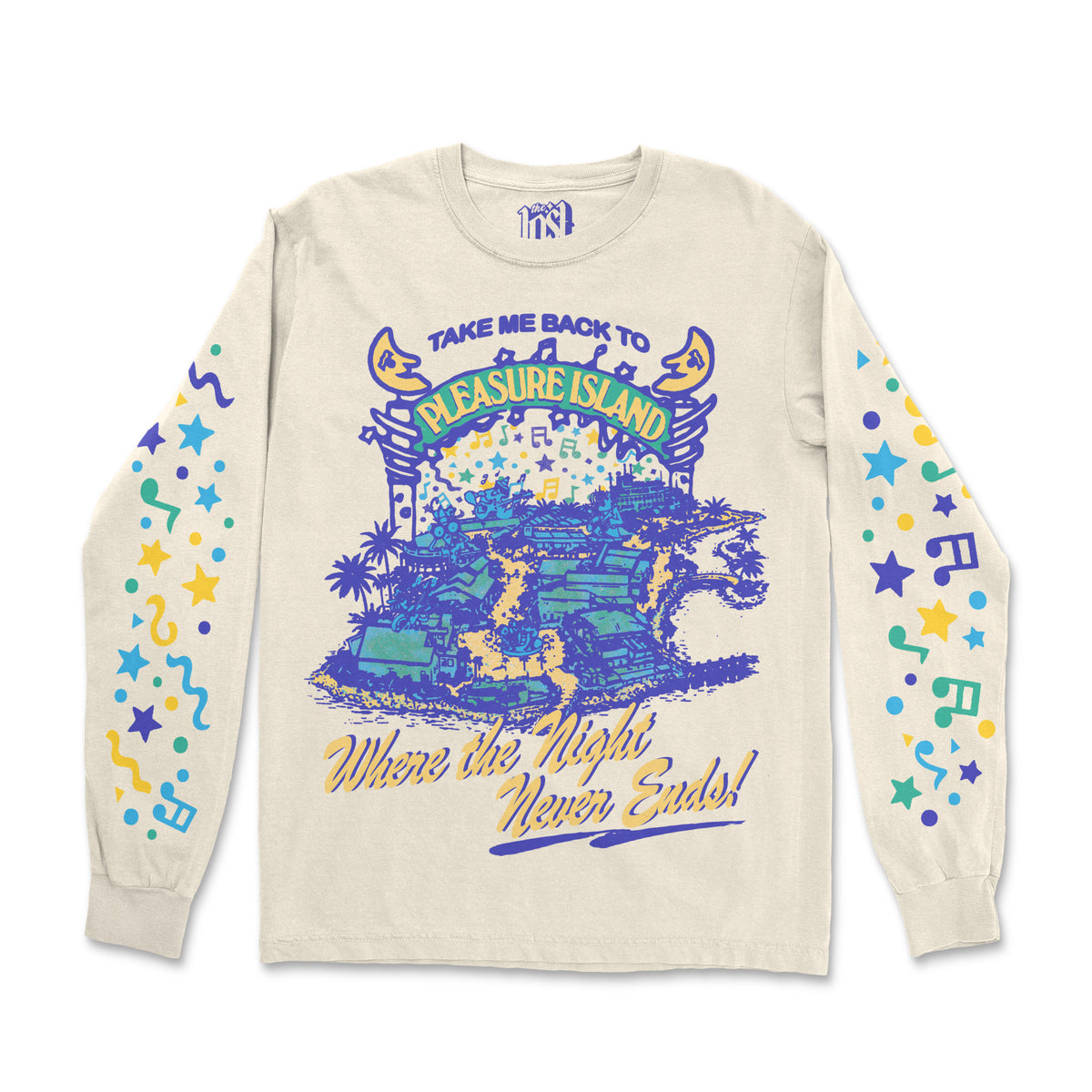 Where The Night Never Ends Long Sleeve Tee - Ivory