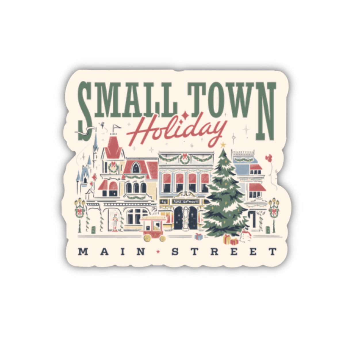 Small Town Holiday Sticker