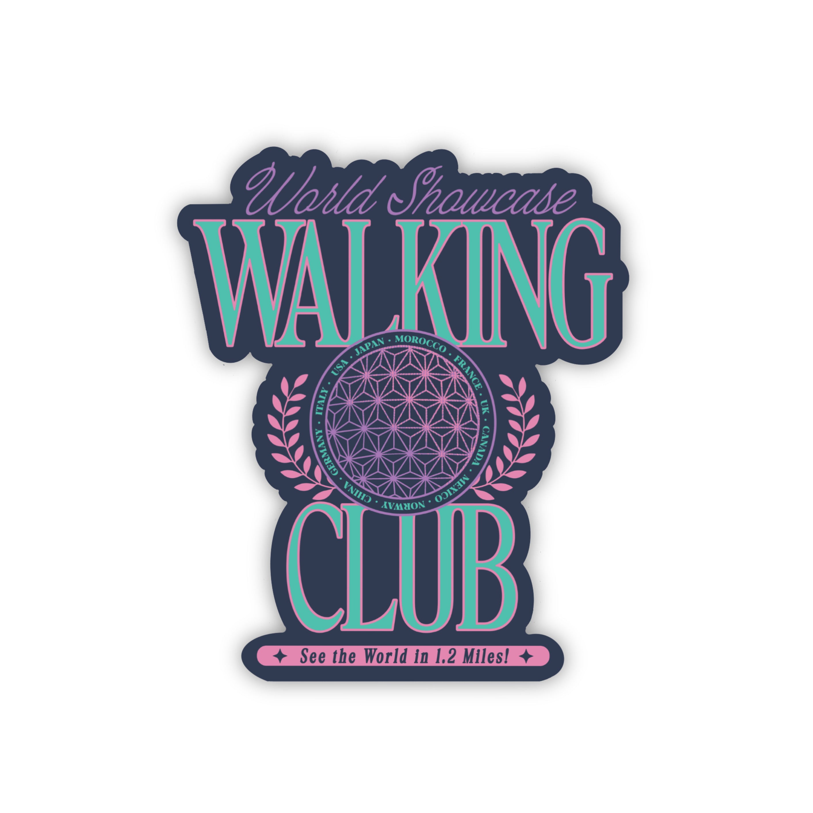 World Showcase Walking Club Sticker