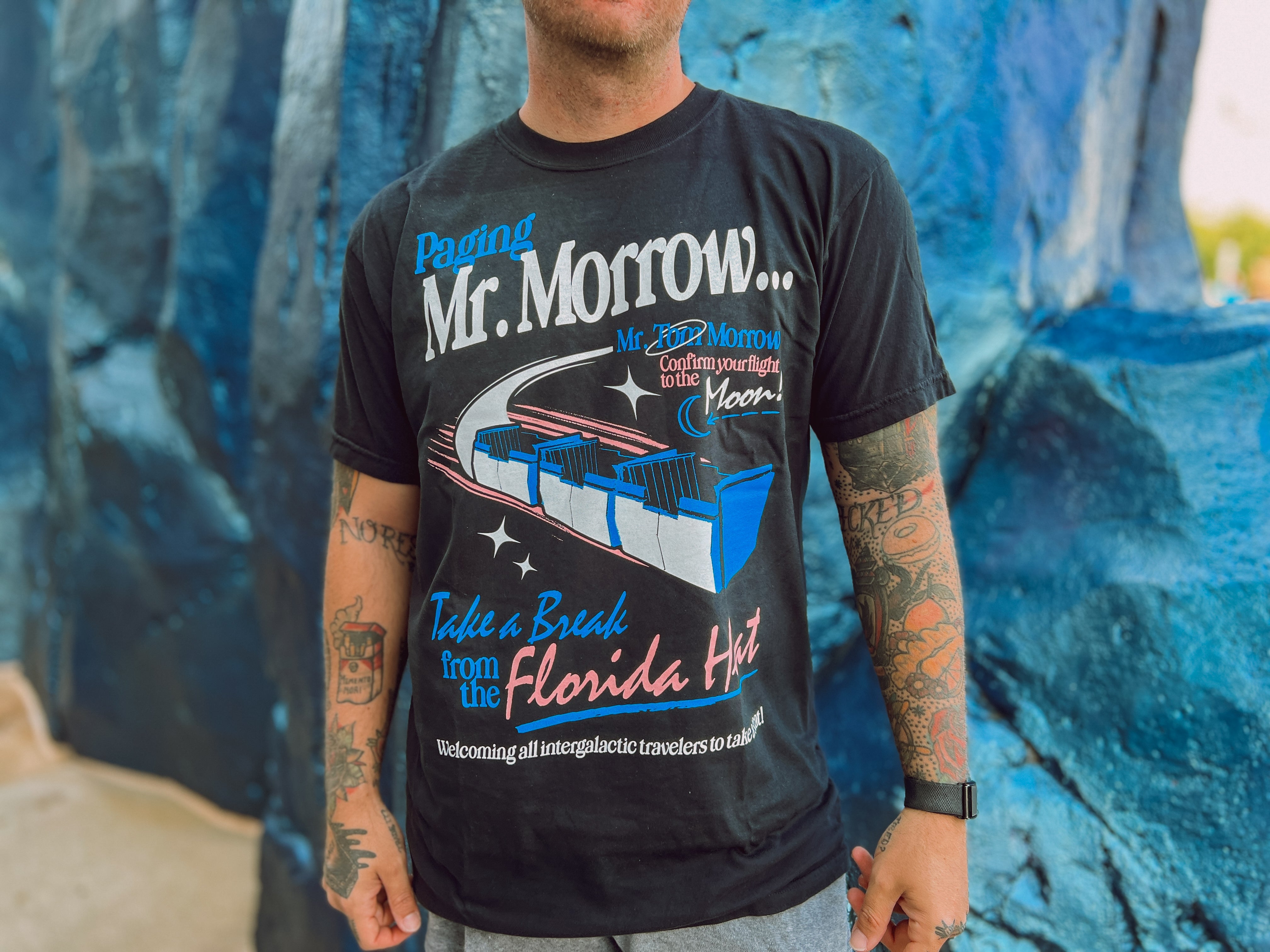 Paging Mr. Morrow Tee -Black - The Lost Bros