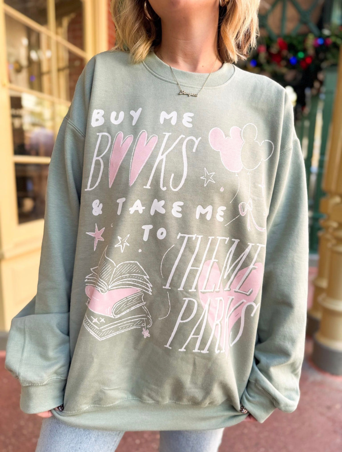 Theme Parks and Books Sweatshirt