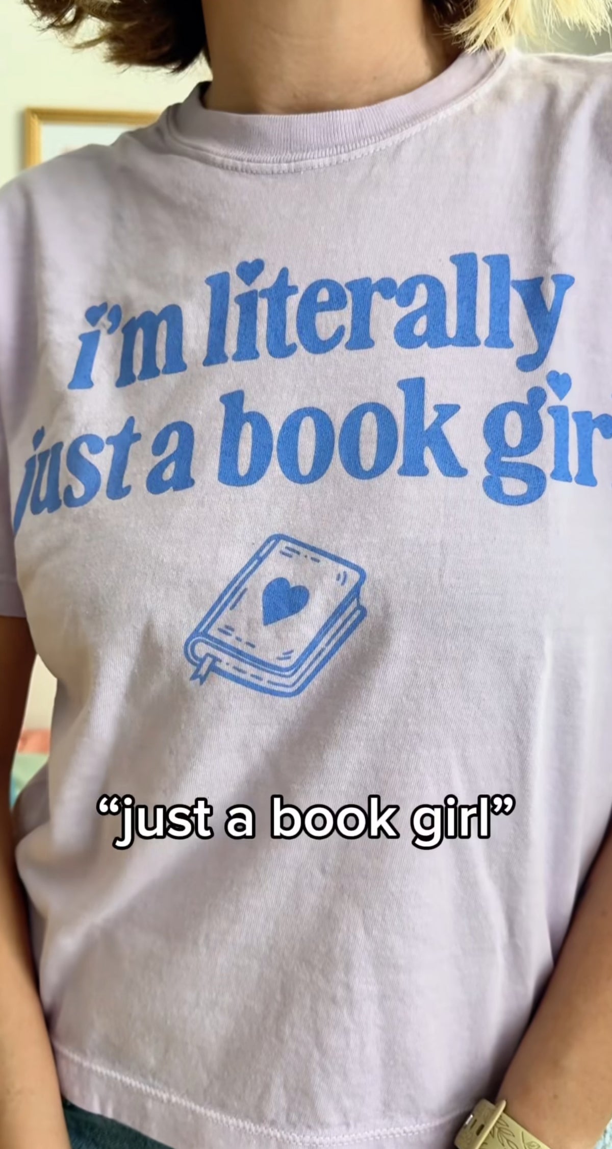 Literally Just A Book Girl Cropped Tee