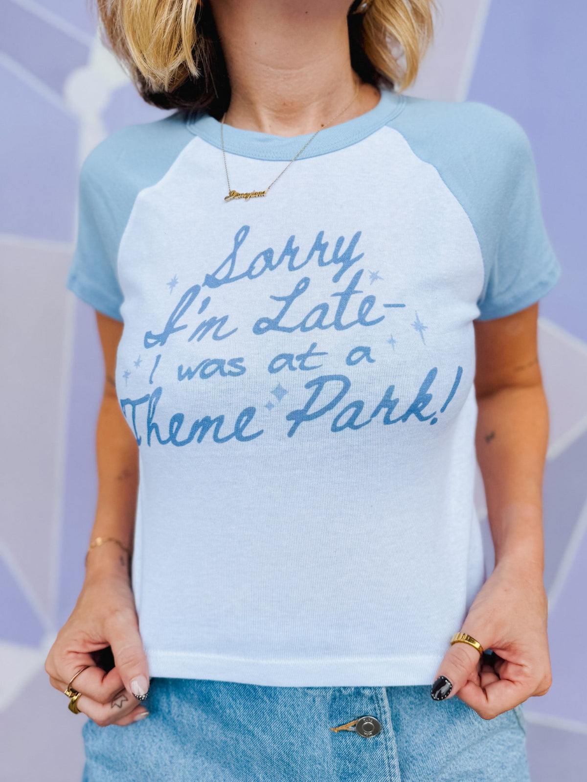 Sorry I’m Late Raglan Crop Tee