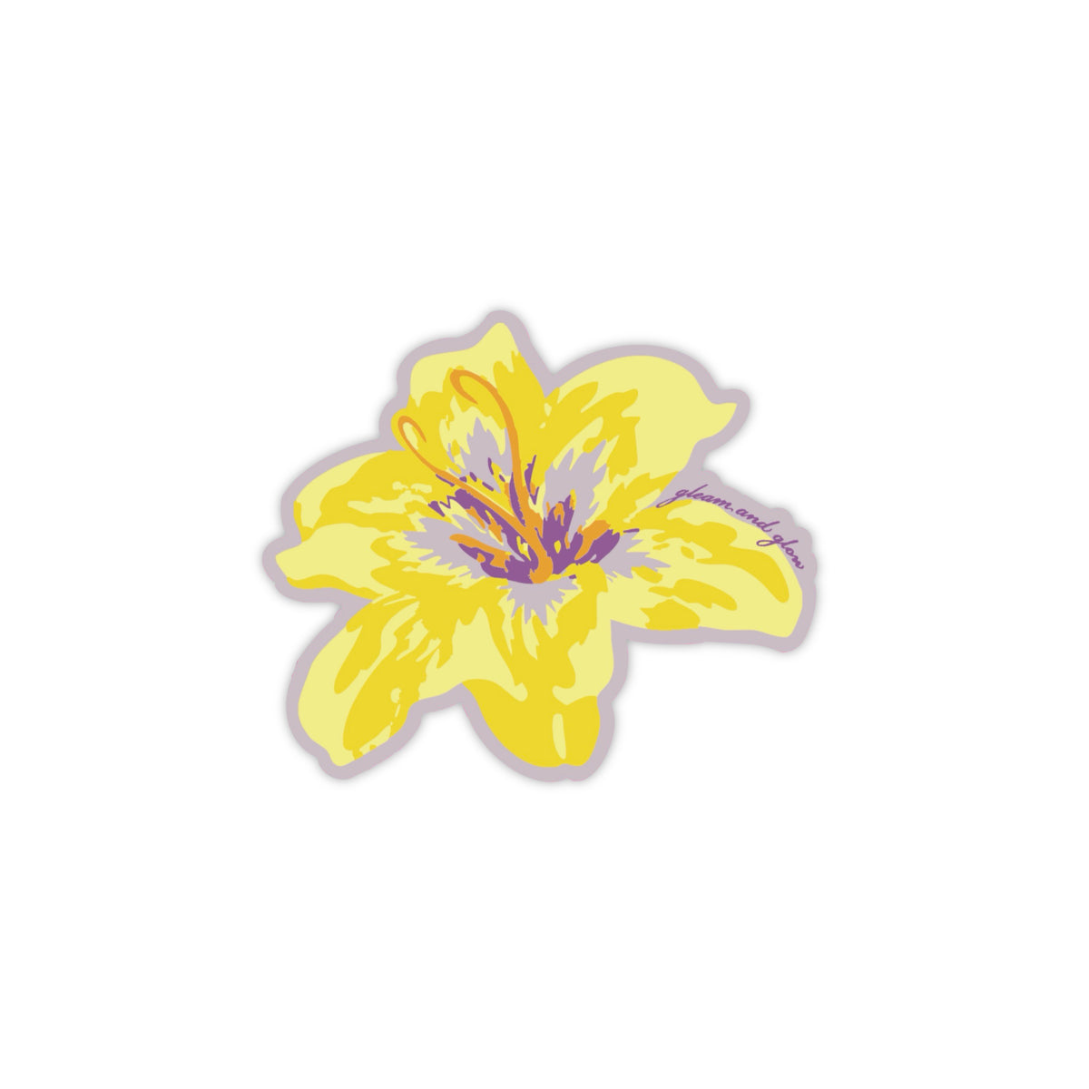 Flower Gleam and Glow Sticker