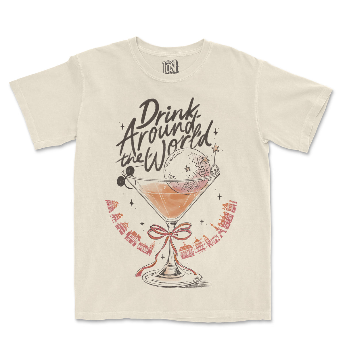 Drink Around the World Tee - Martini Variant