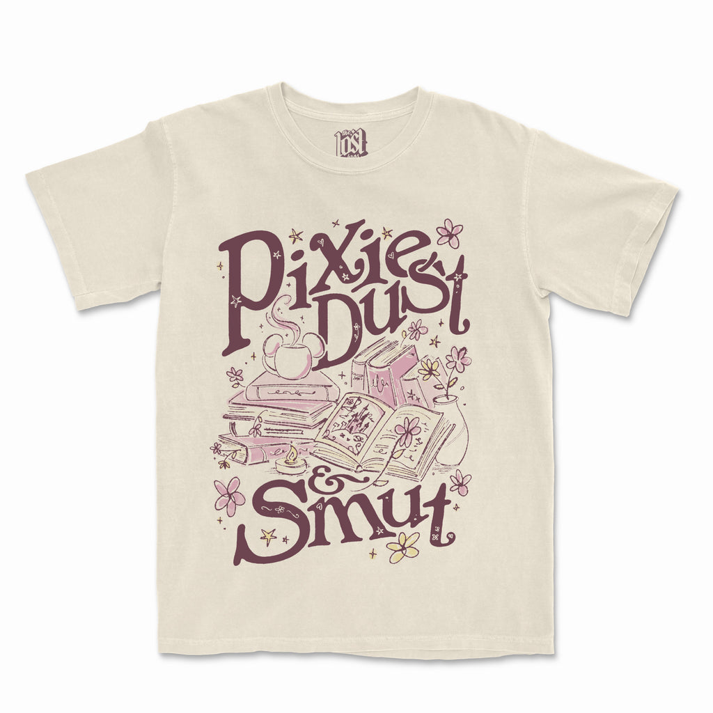 Pixie Dust And Smut Tee - Books & Flowers Variant