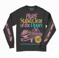Please Stand Clear Long Sleeve Tee - Black