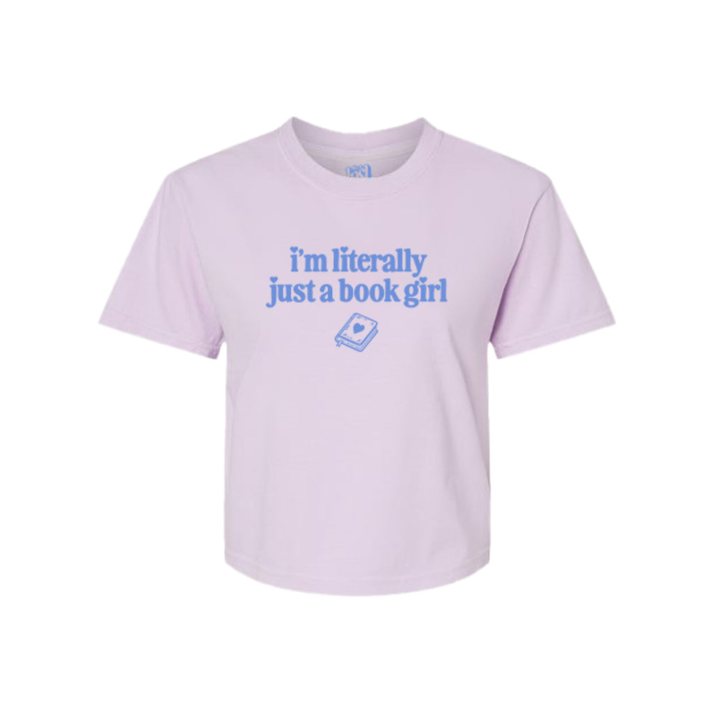 Literally Just A Book Girl Crop Tee