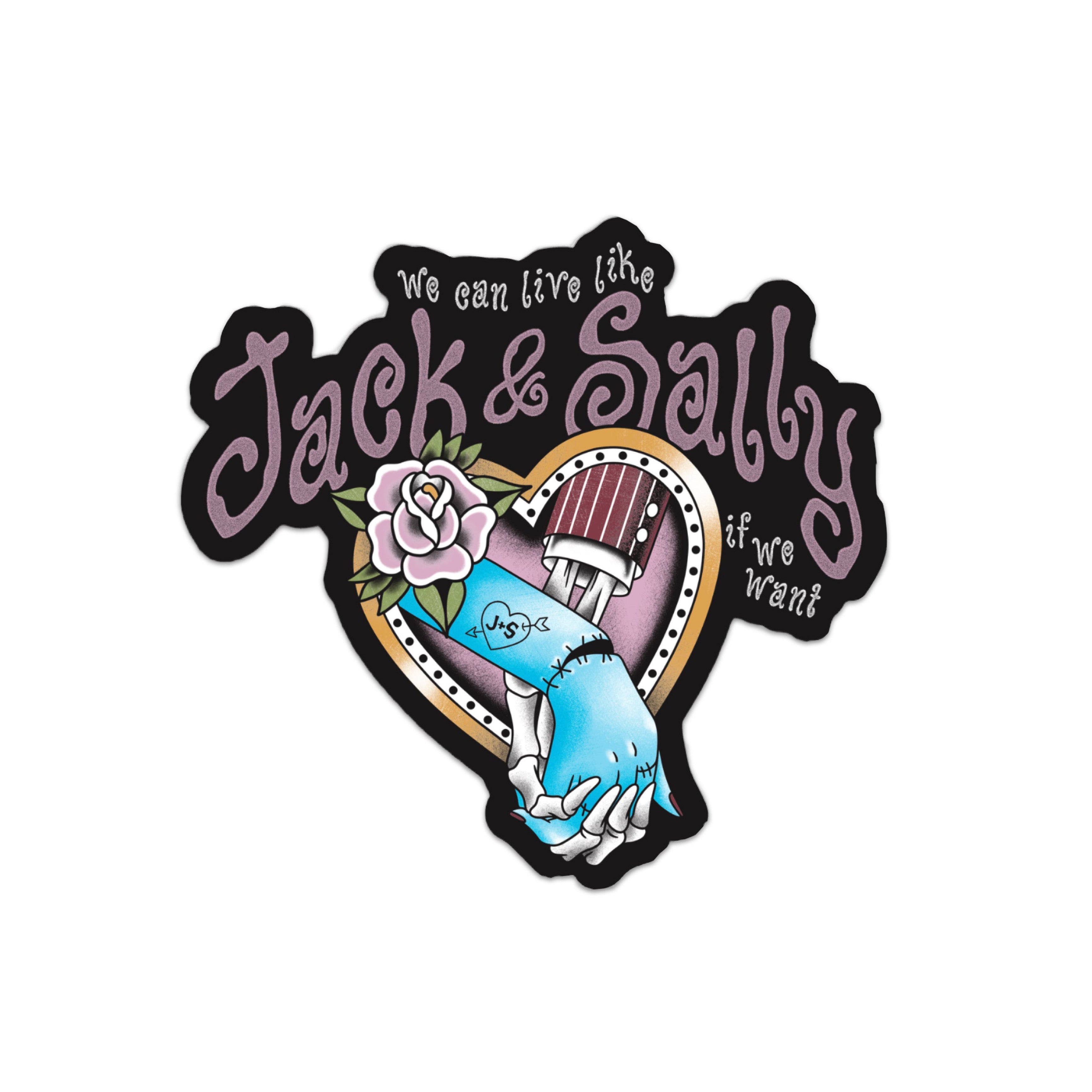 Live Like Jack And Sally Sticker