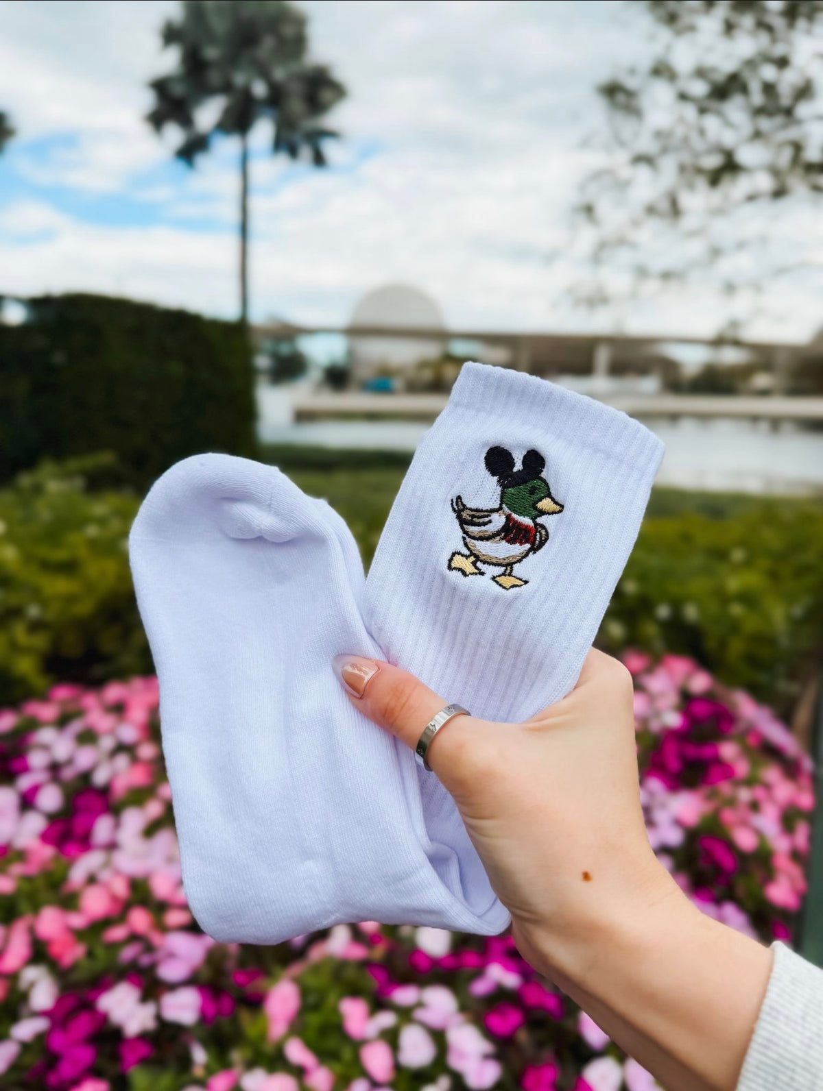Park Mallard Embroidered Crew Socks