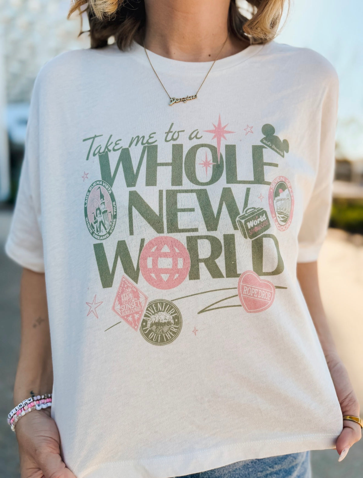 Take Me To A Whole New World Crop Tee