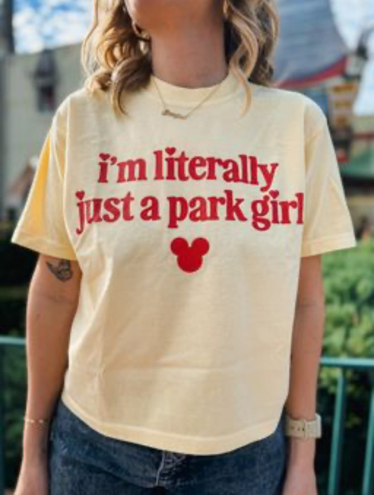 Literally Just A Park Girl Cropped Tee