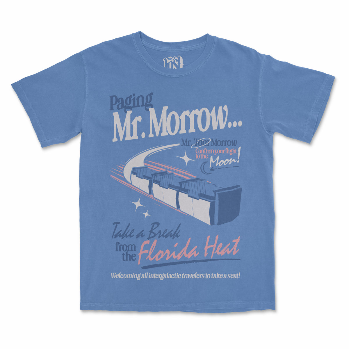 Paging Mr. Morrow Tee -Blue