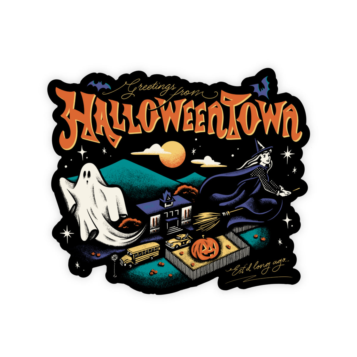 Greetings from Halloweentown Sticker