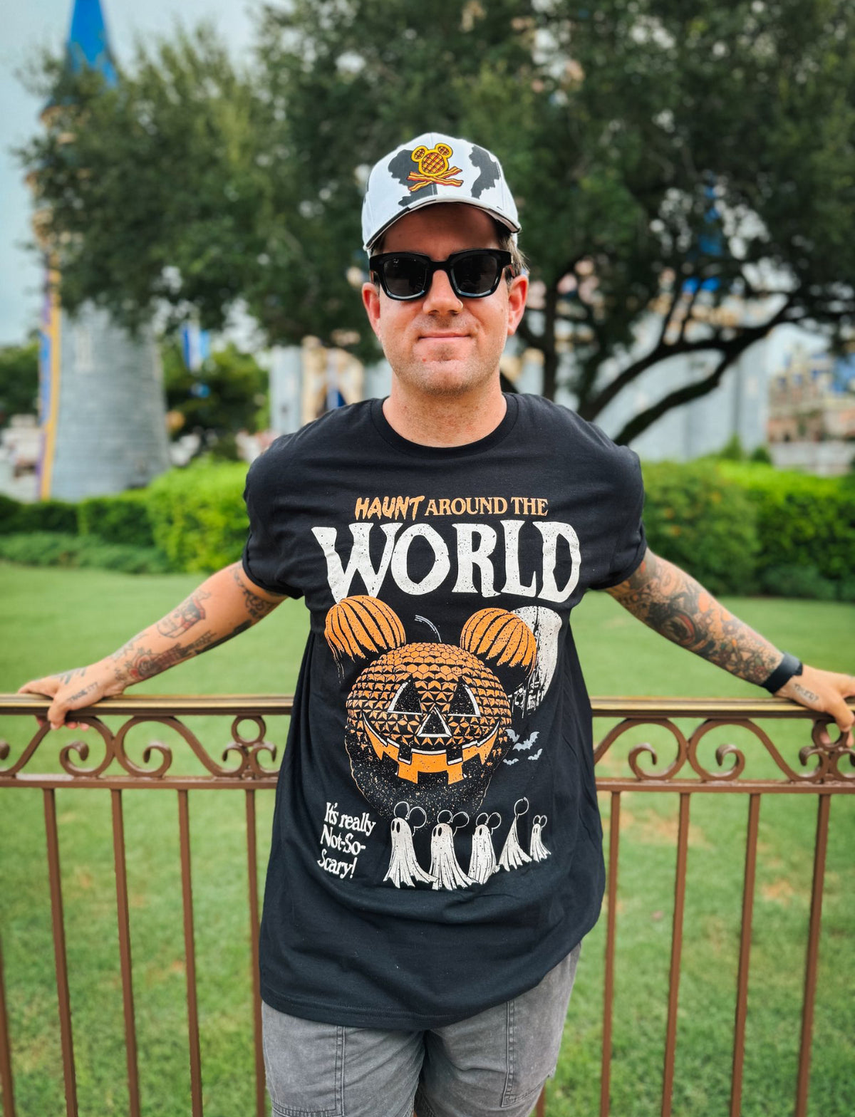 the lost bros haunt around the world black tee