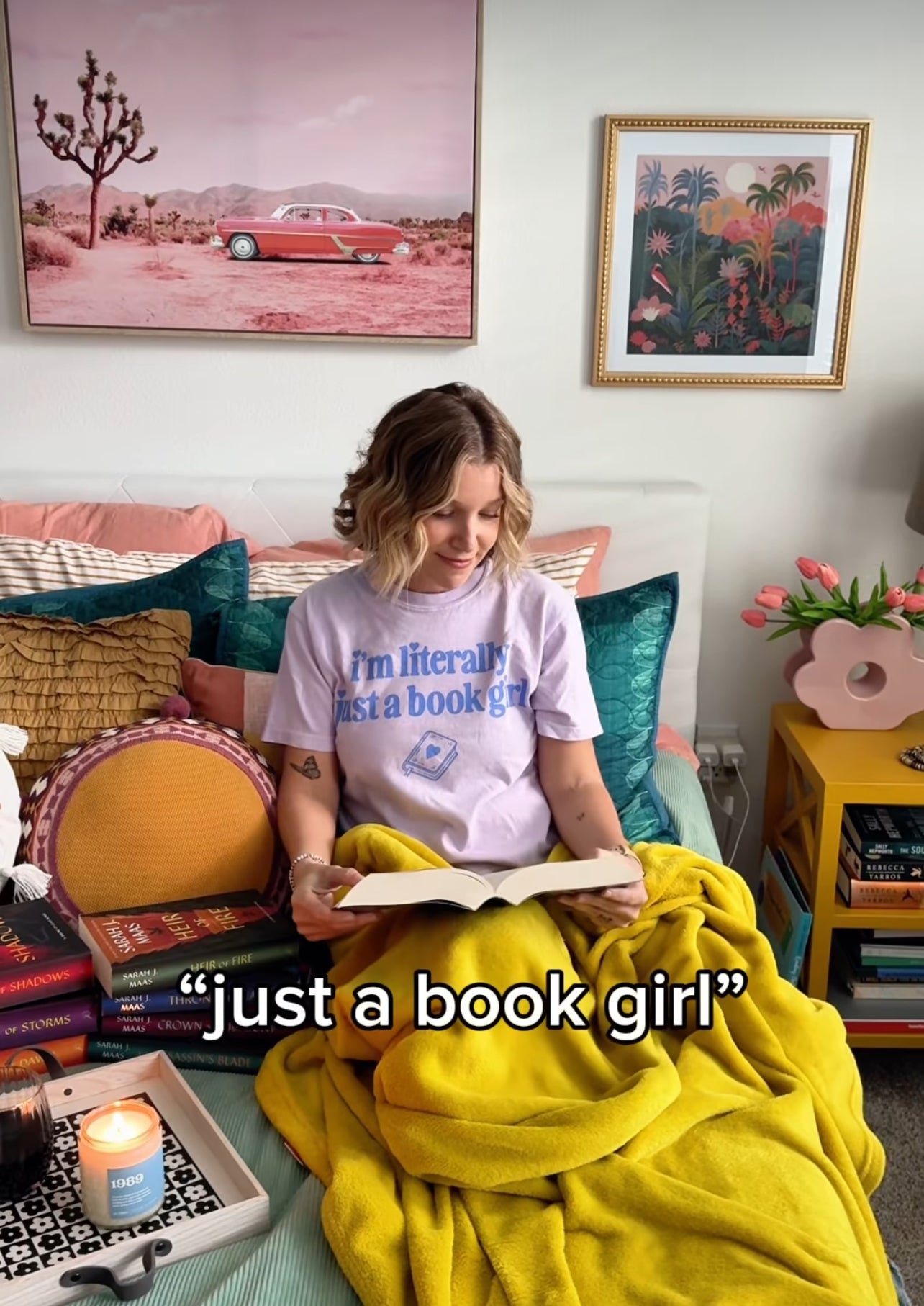 Literally Just A Book Girl Crop Tee