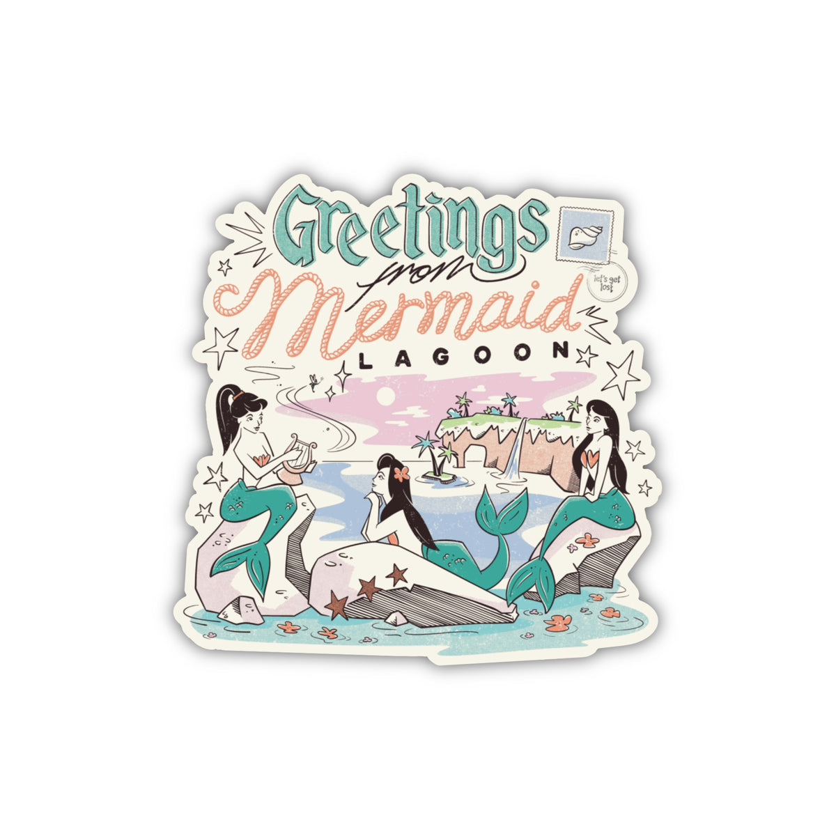 Greetings from Mermaid Lagoon Sticker