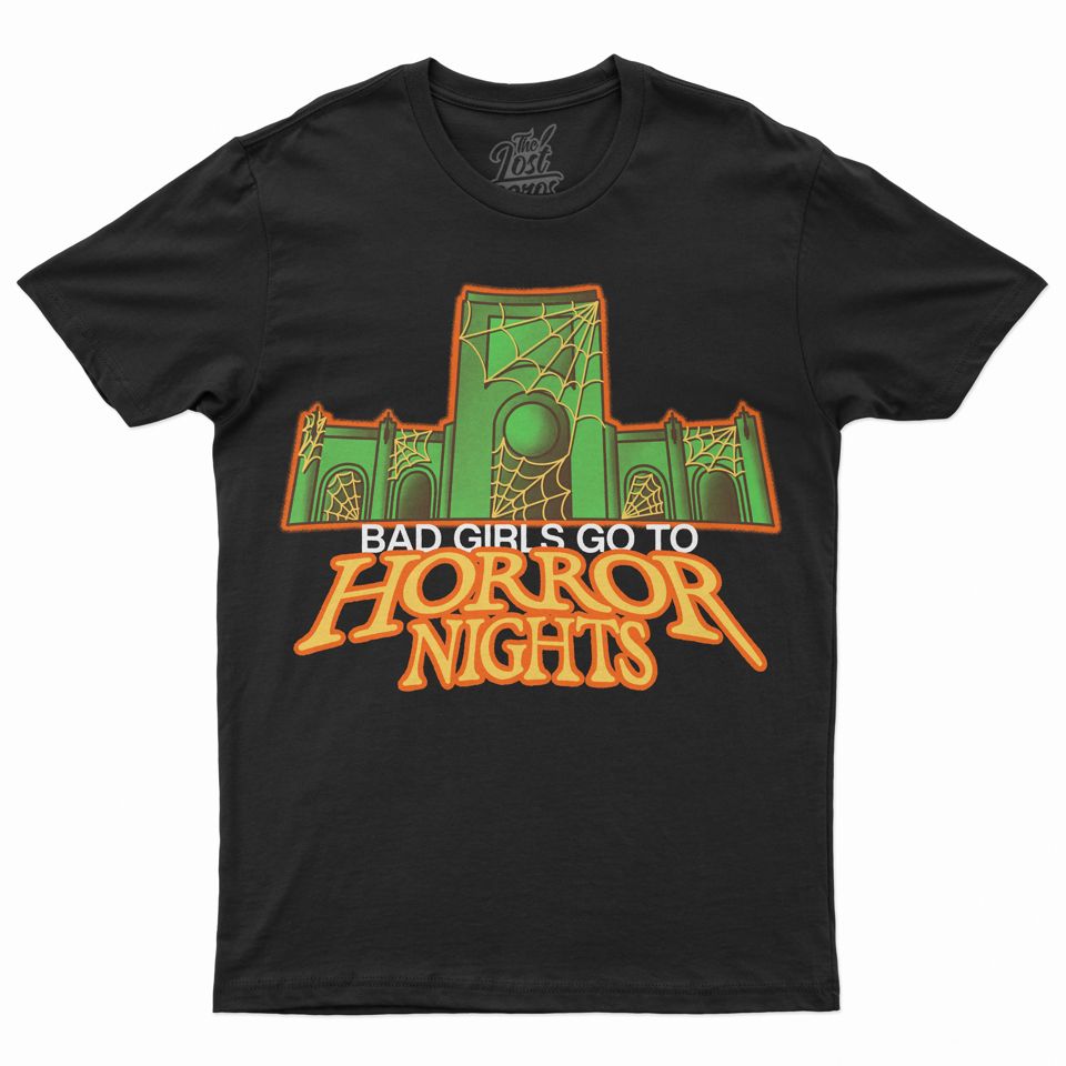 the lost bros Bad Girls Go To Horror Nights Tee (FRONT ONLY)