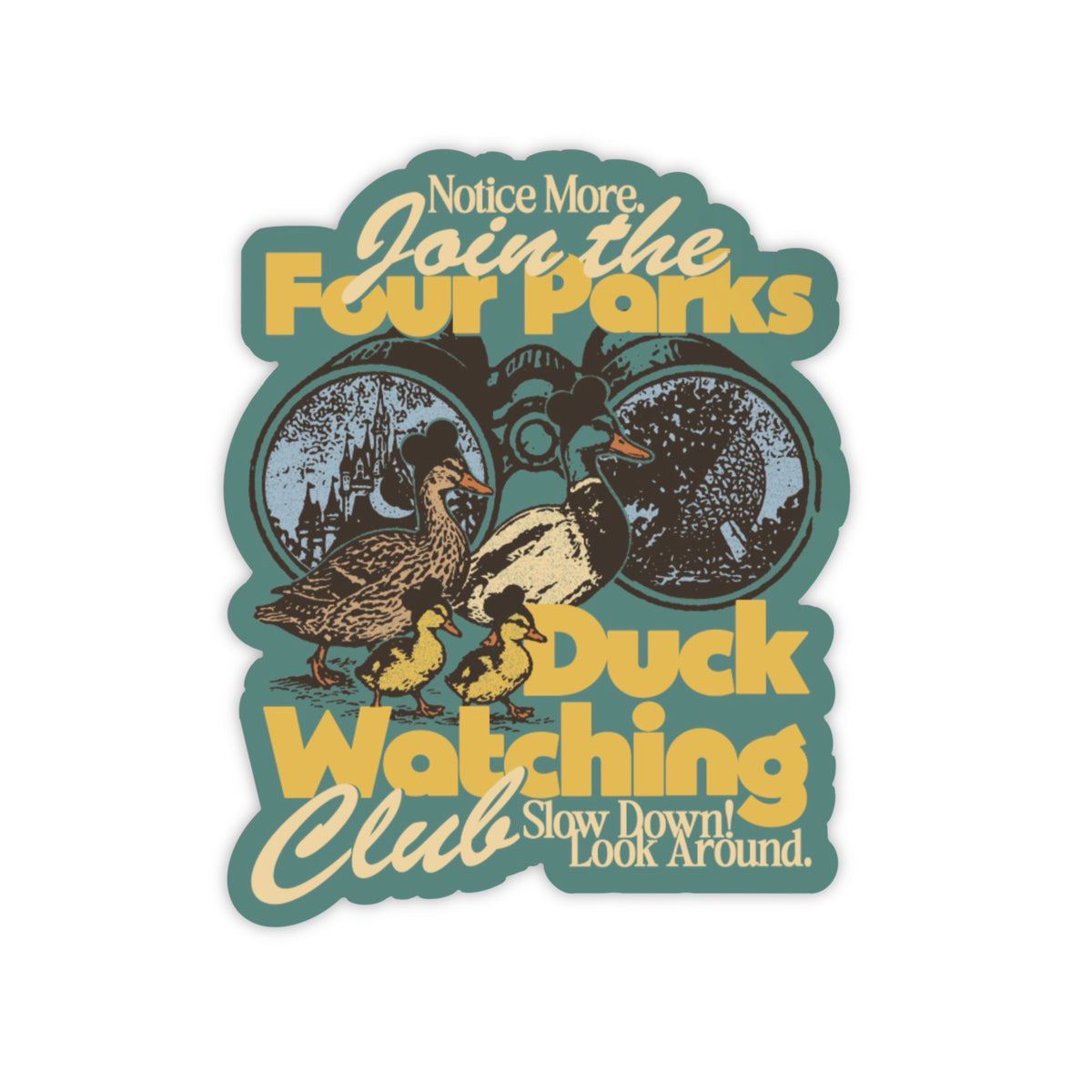 Duck Watching Club Sticker