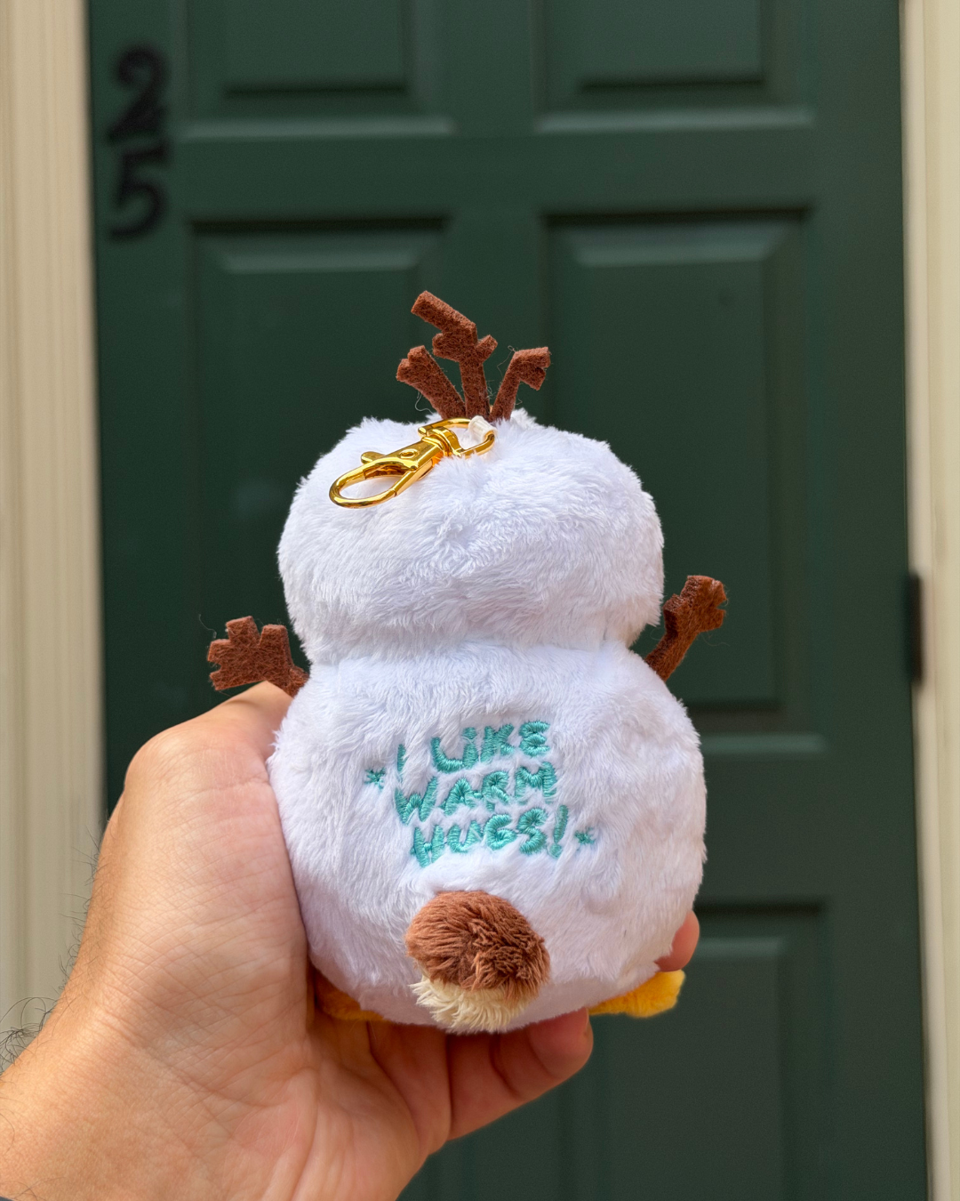 Waddles The Park Duck Keychain - Happy Snowman Variant