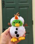 Waddles The Park Duck Keychain - Happy Snowman Variant