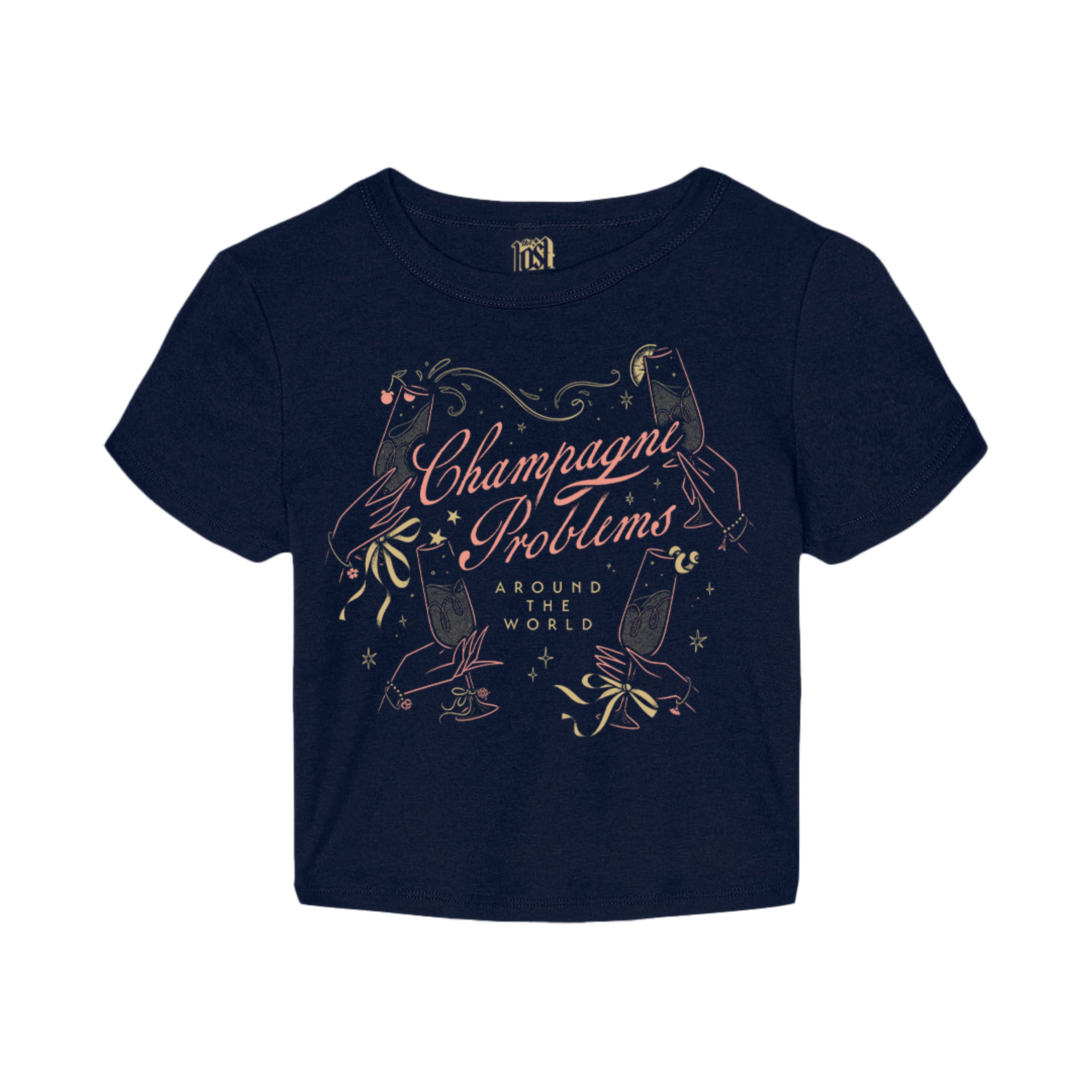 Champagne Problems Crop Tee