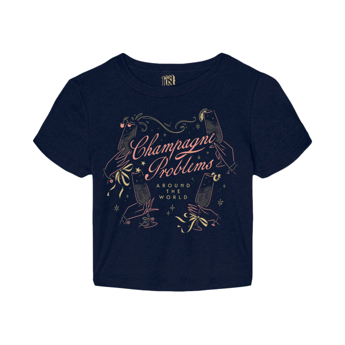Champagne Problems Crop Tee