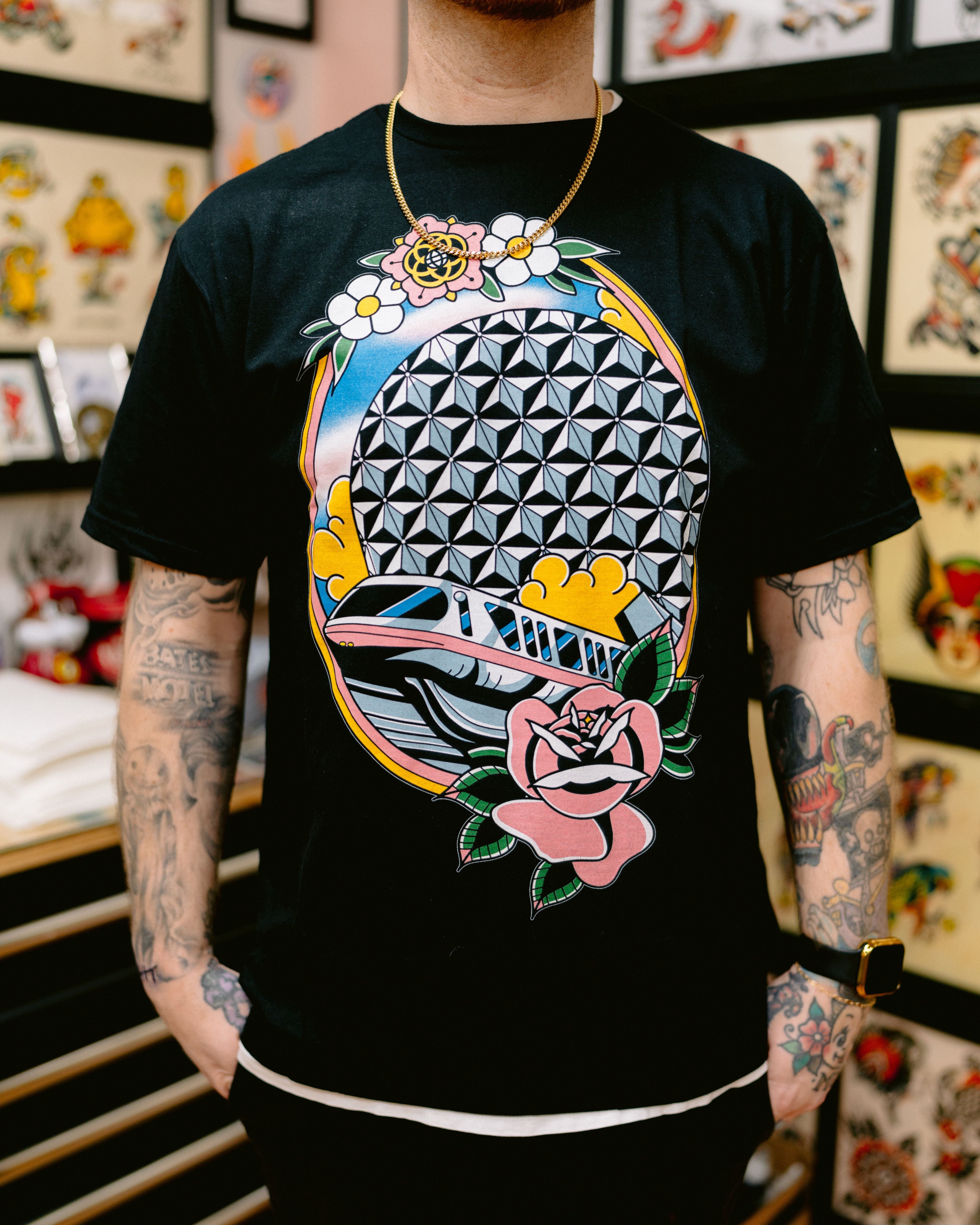 Monorail-cot Tattoo Tee - Black - The Lost Bros
