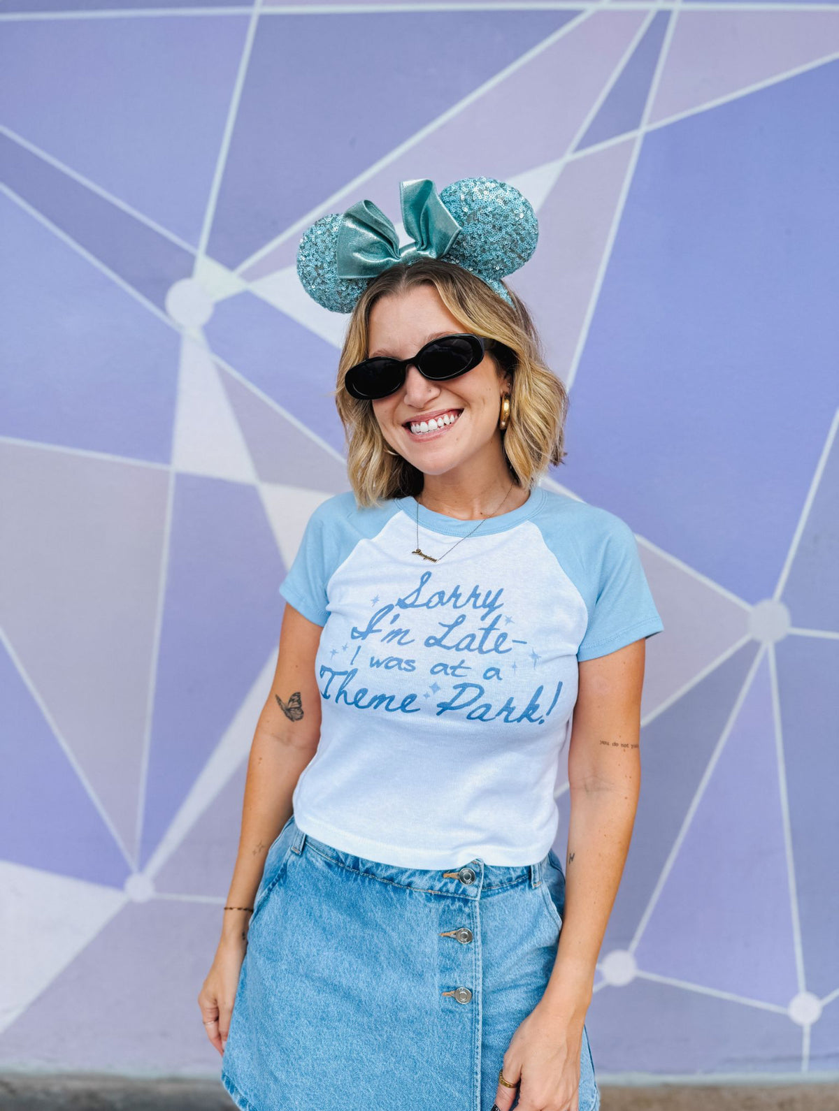 Sorry I’m Late Raglan Crop Tee