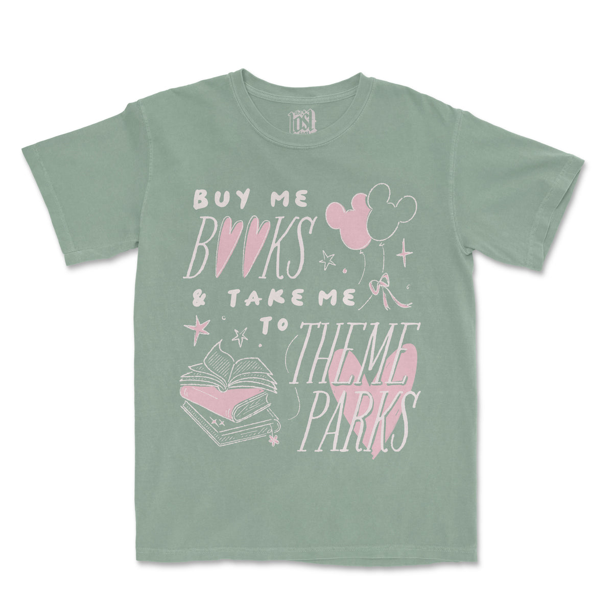 Theme Parks and Books Tee