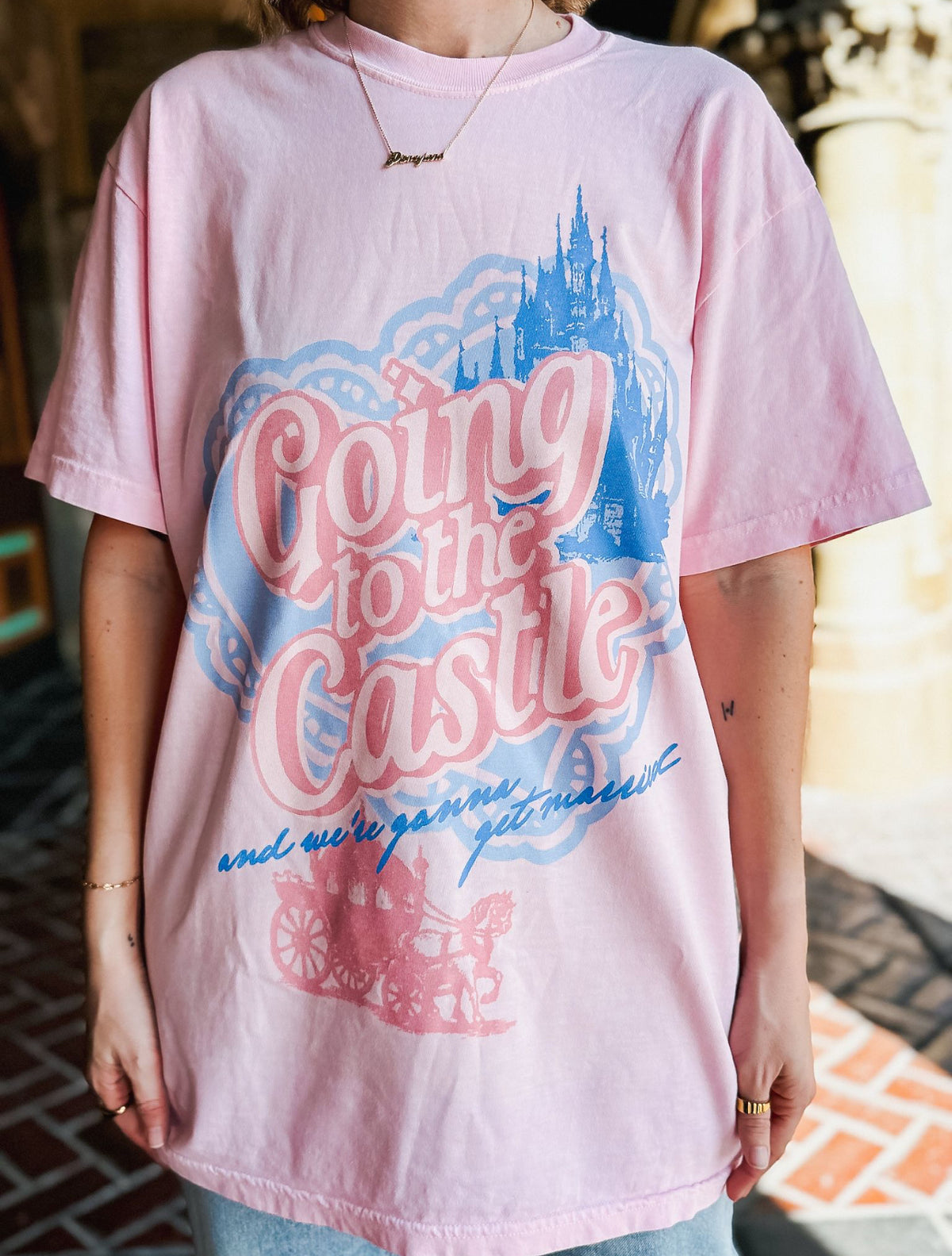 Going to the Castle Tee - Pink