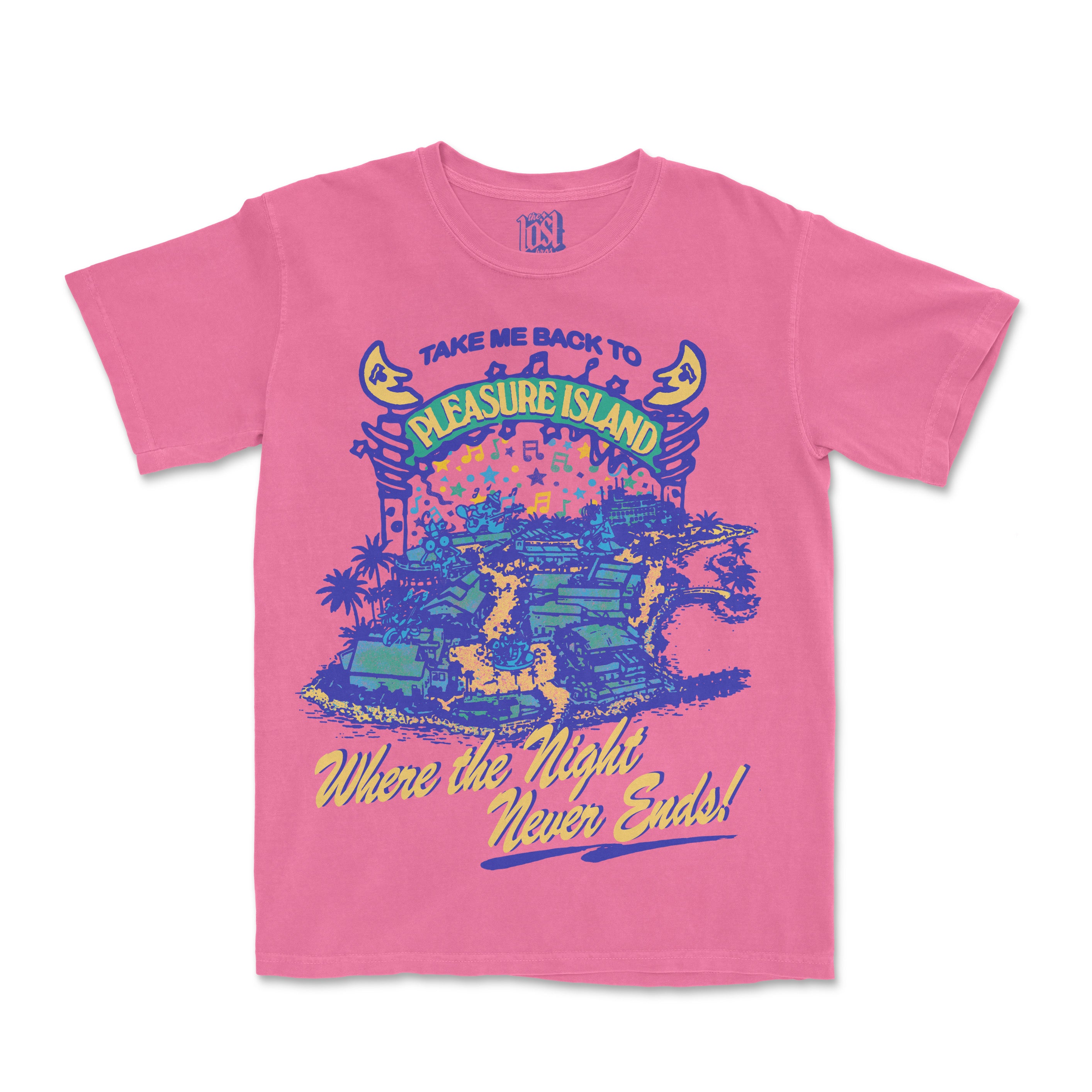 Where The Night Never Ends Tee - Crunchberry