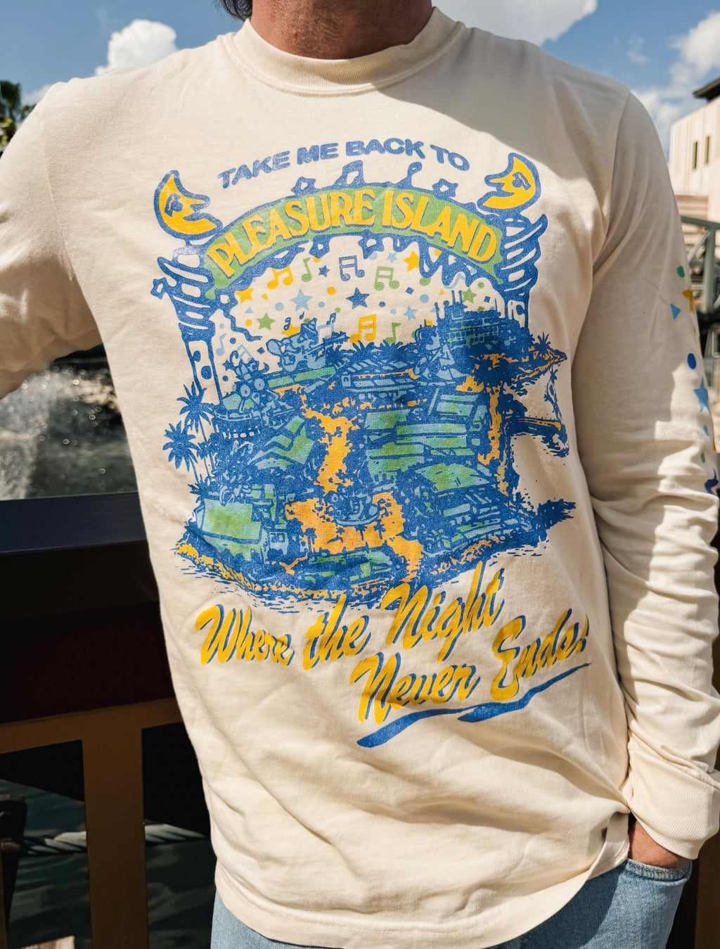 Where The Night Never Ends Long Sleeve Tee - Ivory