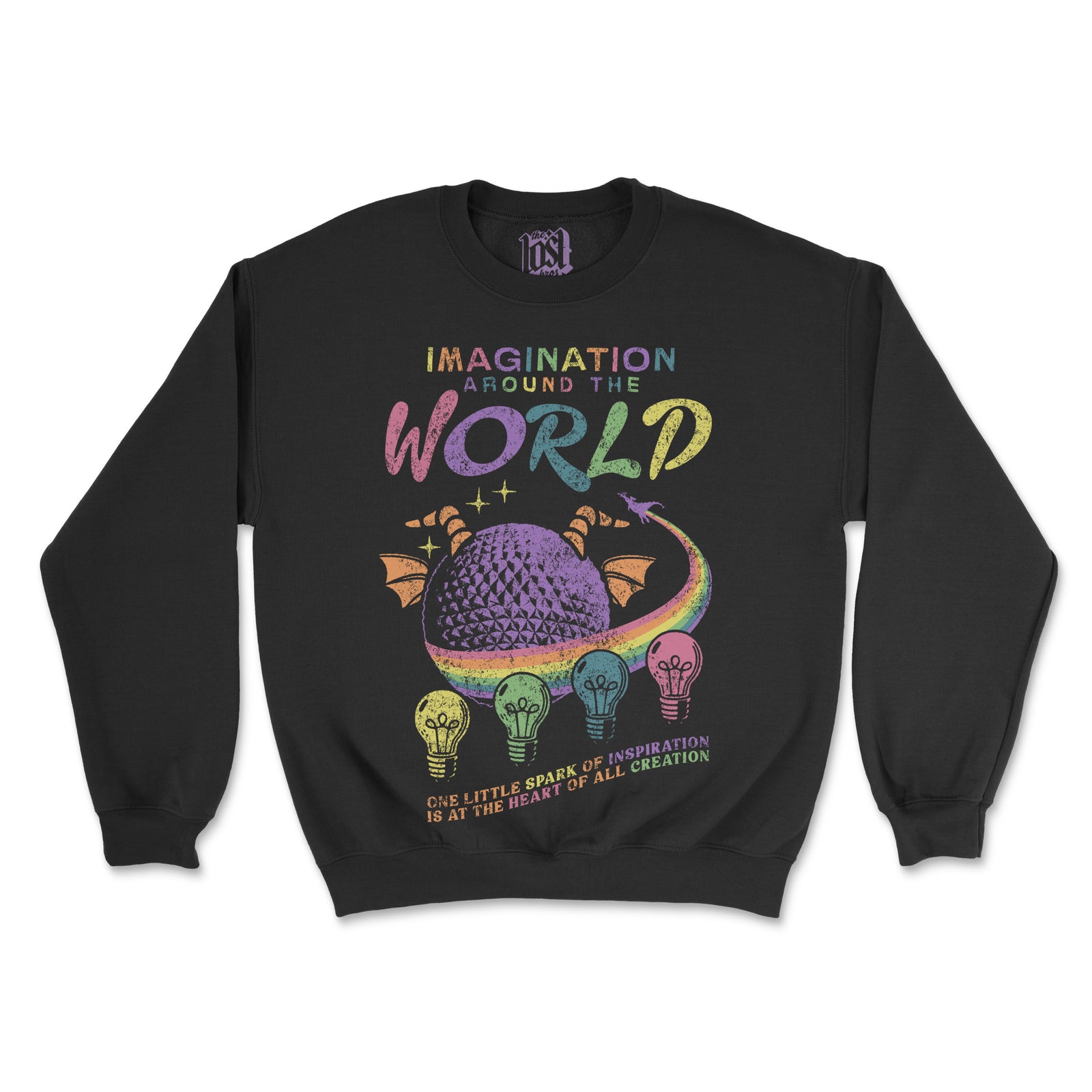 IMIN KIDS Rainbow Heart Balloon Sleeves Dusty Pink Cropped Sweatshirt
