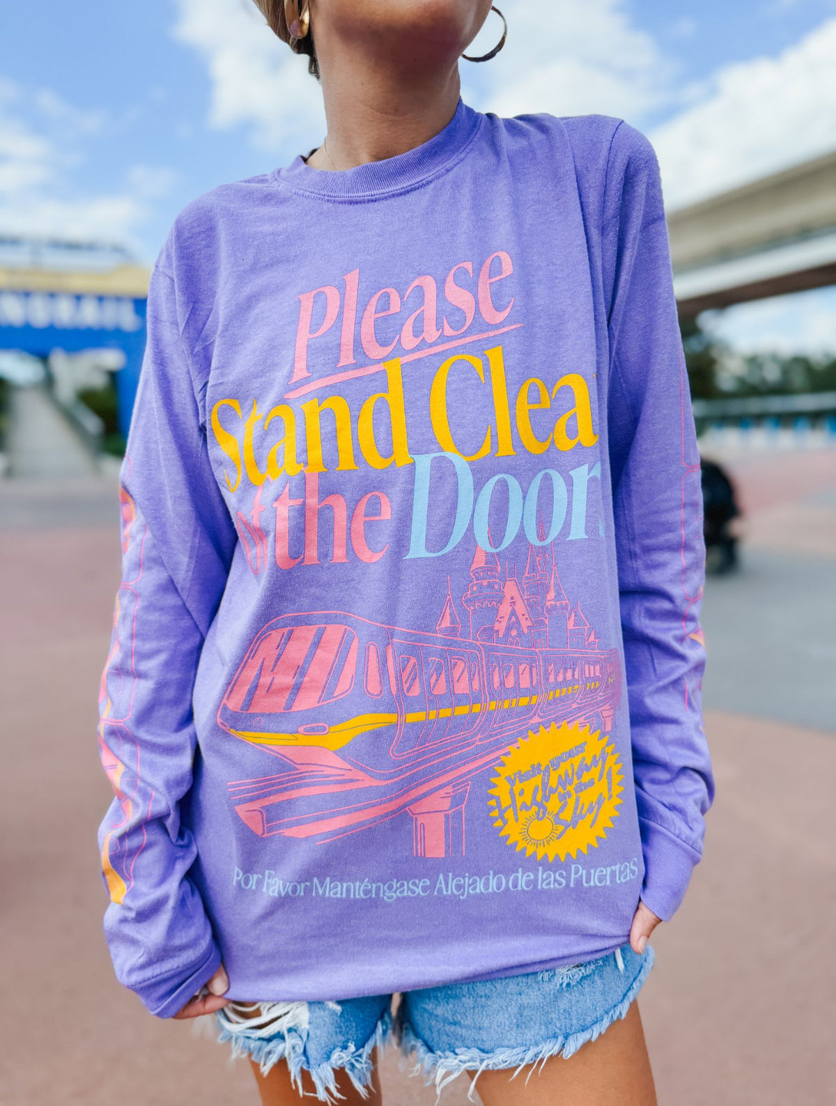 Please Stand Clear Long Sleeve - Purple - Summer Variant