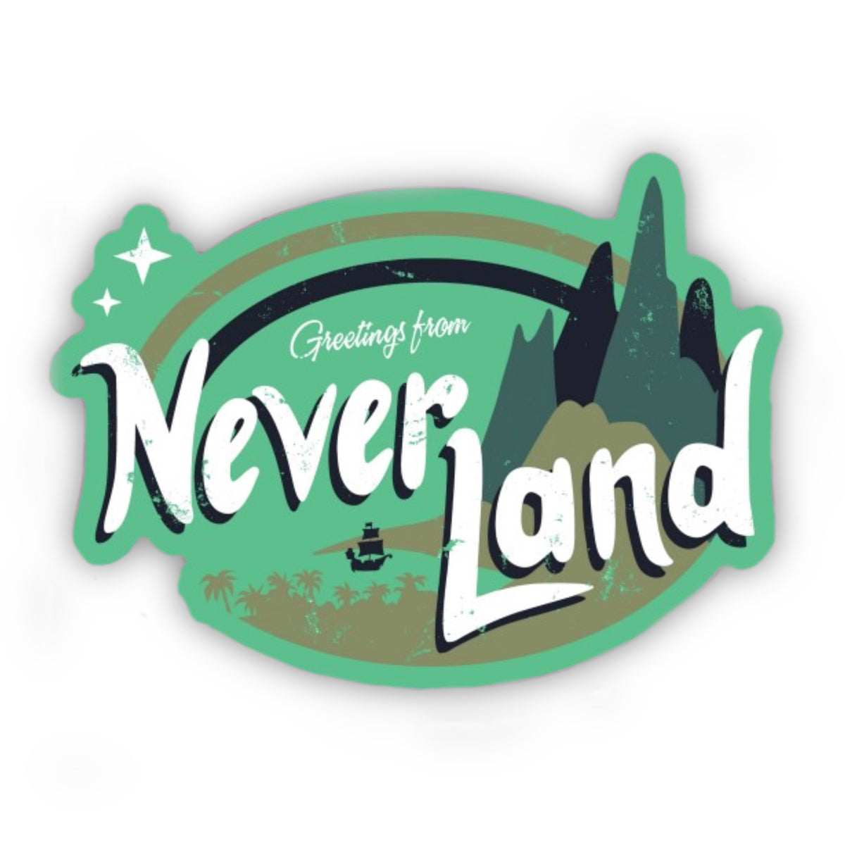 Greetings from Neverland Sticker