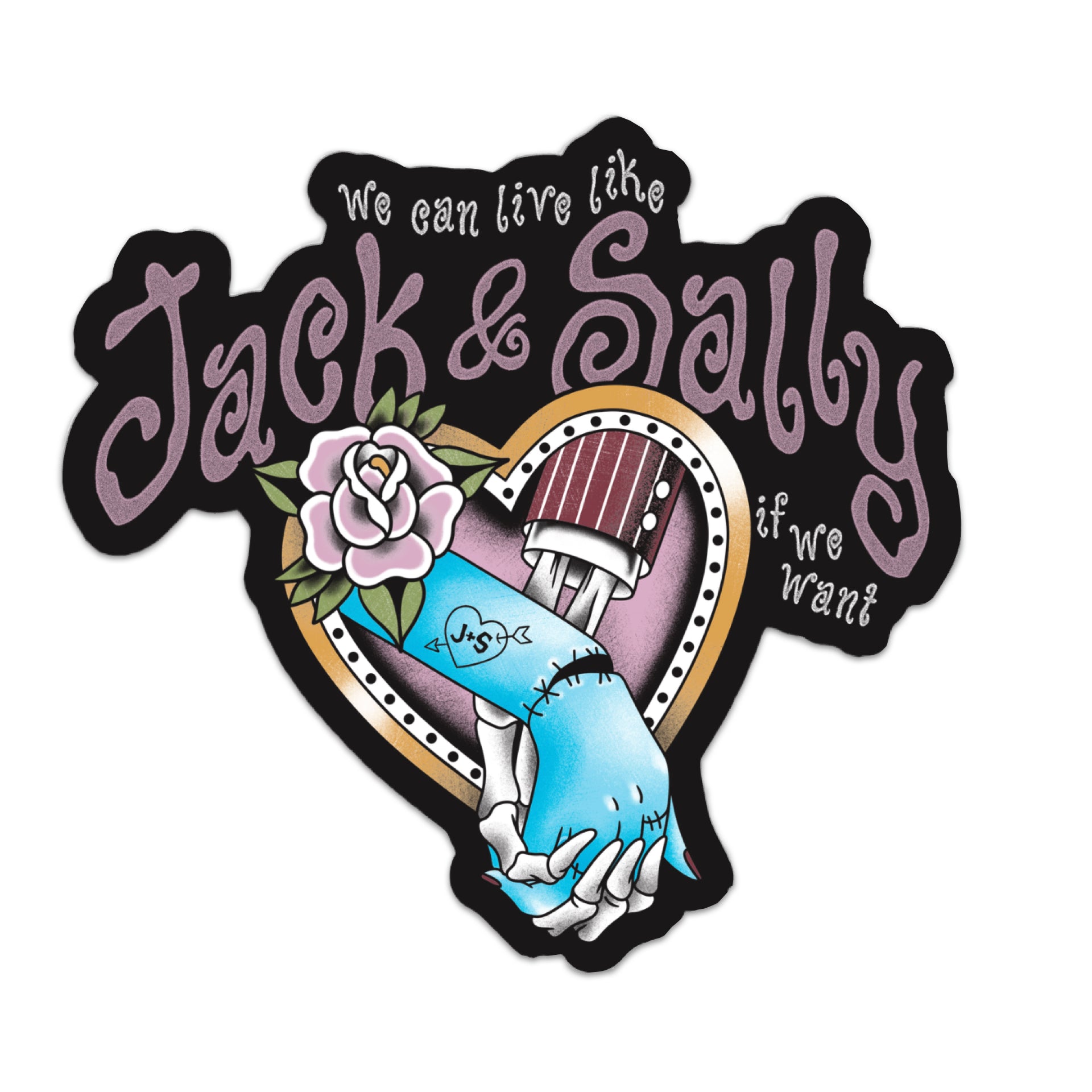 Live Like Jack And Sally Sticker