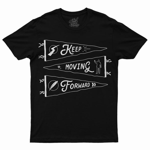 Keep Moving Forward Tee Black The Lost Bros
