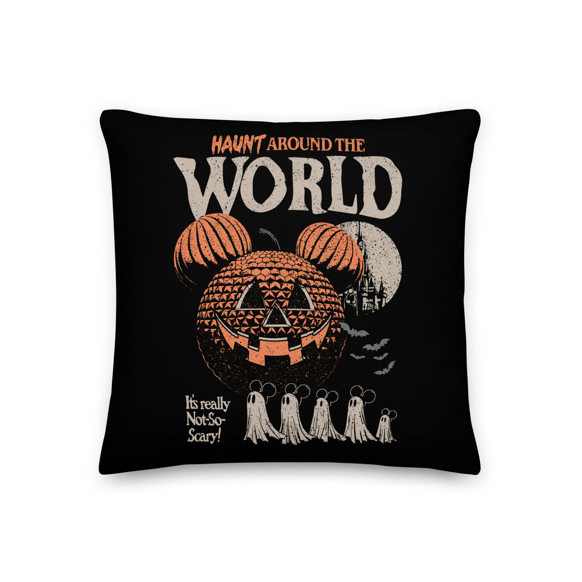 Haunt Around the World Throw Pillow