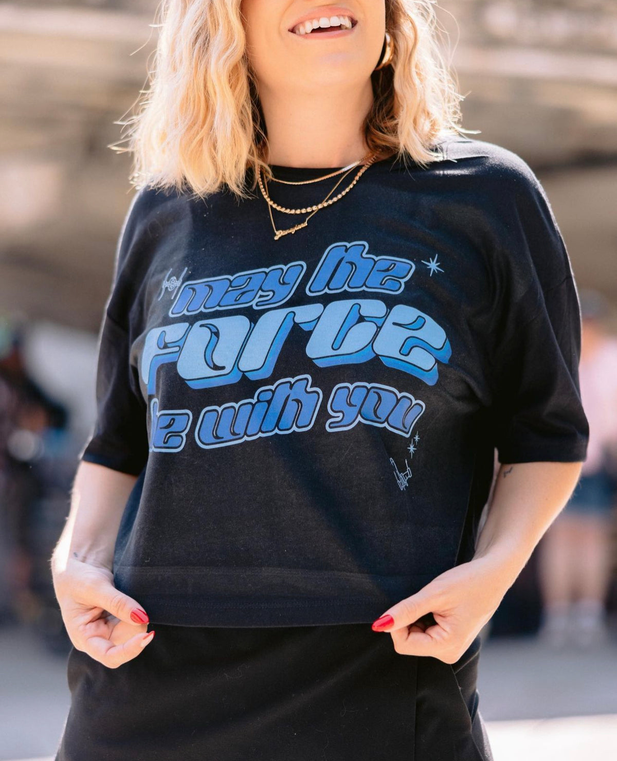 May the Force Crop Tee