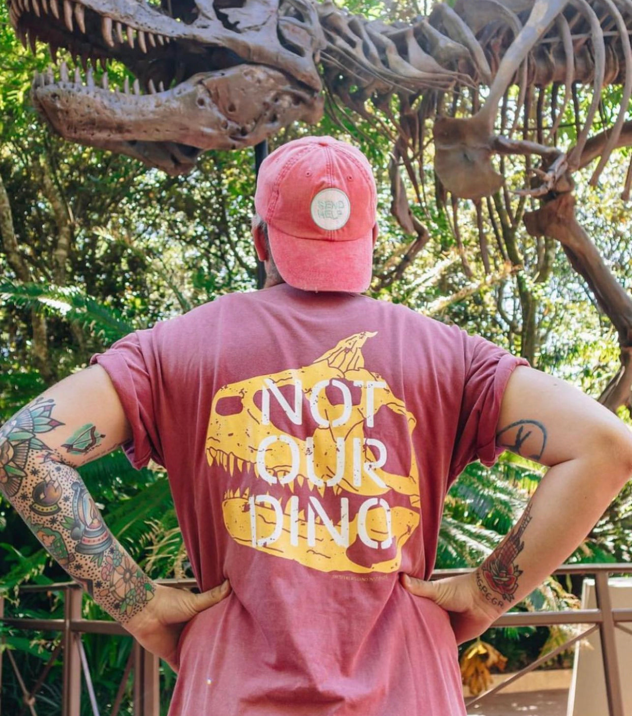 the lost bros Not Our Dino Pocket Tee